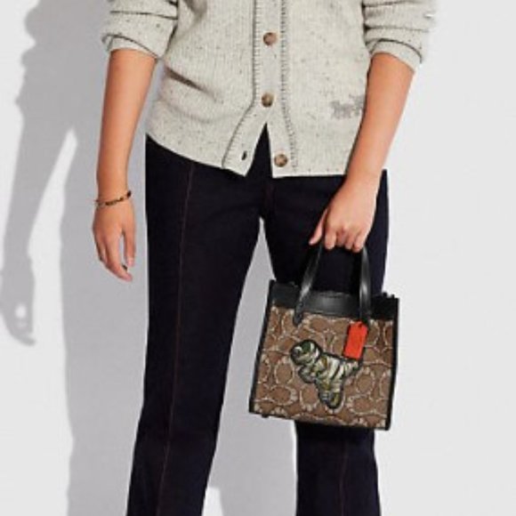 COACH X MICHAEL B. JORDAN FIELD TOTE 22 IN MUMMIFIED SIGNATURE CANVAS WITH REXY - Picture 5 of 9